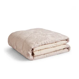 Béžový damaškový prošívaný přehoz 240x260 cm – Catherine Lansfield