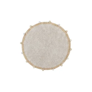 Béžový dětský bavlněný koberec Bubbly Honey 120 cm