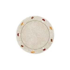 Béžový dětský koberec Chanterelle Ø140 cm, ručně tkaný