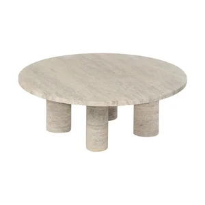 Béžový kamenný konferenční stolek Volos 75 cm Blomus