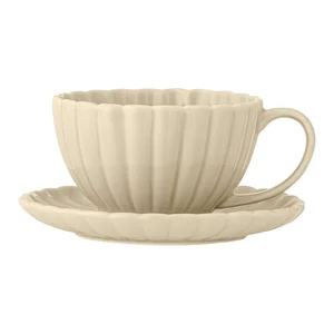 Béžový keramický šálek na cappuccino 220 ml