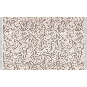 Béžový koberec ARILA s motivem větví 80x200 cm