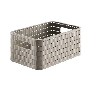 Béžový košík Country z recyklovaného plastu Rotho