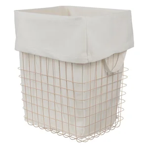 Béžový kovovo-látkový koš na prádlo 64 l Store-It