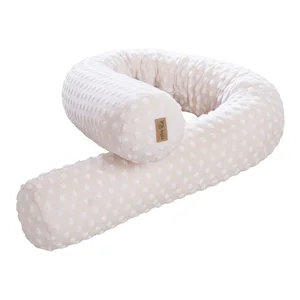 Béžový mantinel do postýlky Frosty Almond 170 cm – Roba