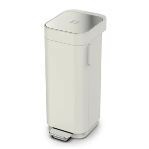 Béžový ocelový pedálový odpadkový koš 40 l Porta Joseph Joseph