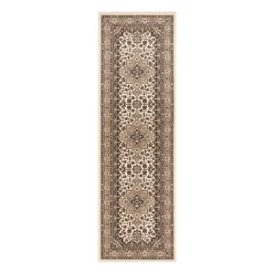 Béžový orientální běhoun Nouristan Parun Tabriz 80x250 cm