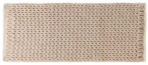 Béžový pletený koberec THICKO 50x120 cm