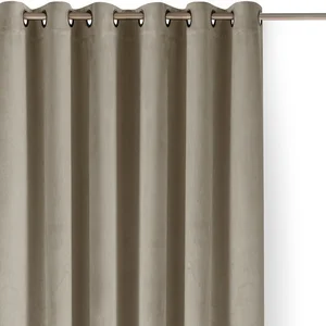 Béžový sametový dimout závěs Velto 200x270 cm