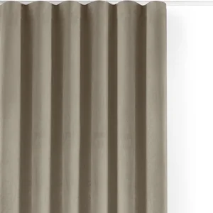 Béžový sametový dimout závěs Velto 265×300 cm – Filumi