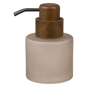 Béžový skleněný dávkovač mýdla 310 ml