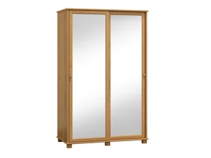 BHAGIRA 7: Kombinovaná šatní skříň, šířka 120 cm, masiv borovice, moření olše