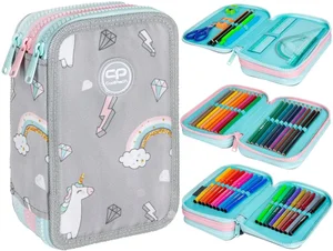 bHome Třípatrový školní penál – Jednorožec s duhou