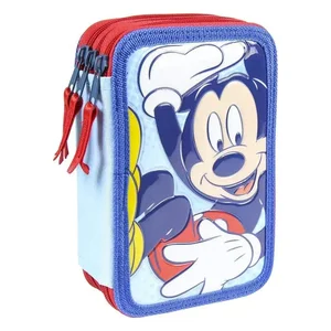 bHome Třípatrový školní penál Myšák Mickey 3D s náplní
