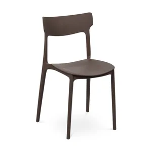 Biá hnědá plastová zahradní židle