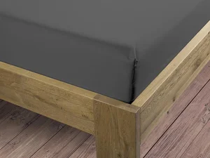 Bierbaum Saténové Prostěradlo Anthrazit 180x200 cm