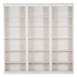 Bílá borovicová knihovna Anita, 222×223 cm – Støraa