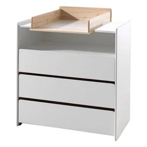 Bílá dětská komoda s přebalovacím pultem KIDDY 90×106 cm, Vipack