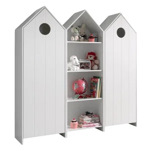 Bílá dětská šatní skříň 173×171,5 cm – Vipack Casami