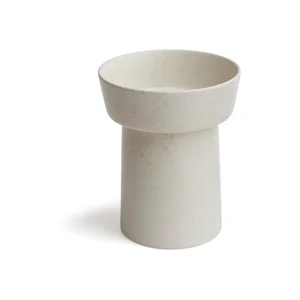 Bílá kameninová váza Ombria, výška 20 cm
