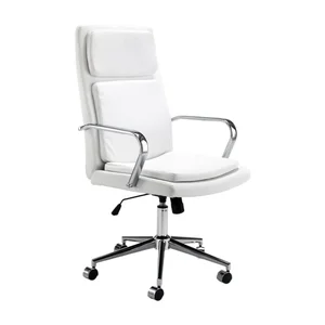 Bílá kancelářská židle Prestige z imitace kůže