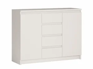 Bílá komoda NAMPA 2D-4S