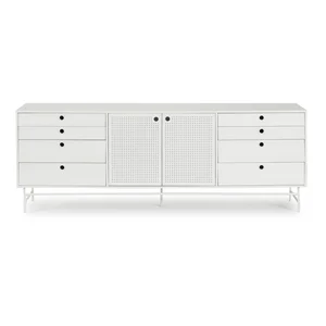 Bílá komoda Teulat Punto 212 cm