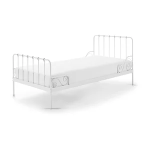 Bílá kovová dětská postel Vipack Alice 90x200 cm