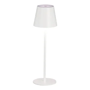 Bílá LED stolní lampa s kovovým stínidlem Viletto