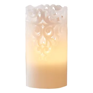 Bílá LED vosková svíčka Star Trading Clary 15 cm