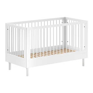 Bílá postýlka Forrest 70×140 cm z bukového dřeva – Vipack