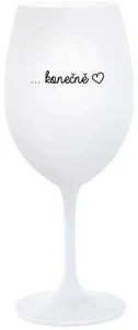 Bílá sklenice na víno 350 ml