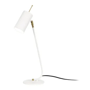 Bílá stolní lampa Sivani s kovovým stínidlem
