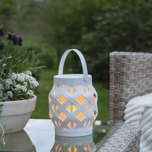 Bílá venkovní lucerna Star Trading Flame Lantern 16 cm