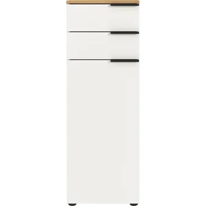 Bílá vysoká koupelnová skříňka Menen 39x111 cm
