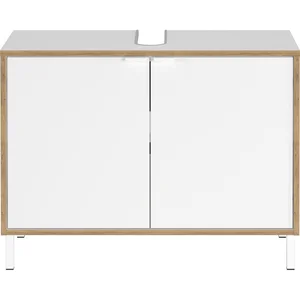 Bílá vysoká skříňka pod umyvadlo 80x60 cm Topeka – Germania