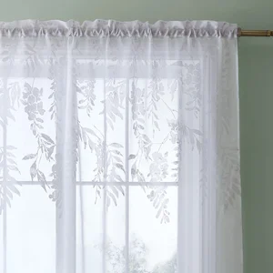 Bílá záclona 140 × 137 cm Wisteria Floral – Catherine Lansfield