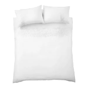 Bílé bavlněné povlečení Bianca Embroidery Floral 230×220 cm