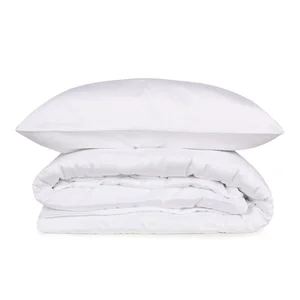 Bílé bavlněné saténové povlečení na dvoulůžko 240×220 cm