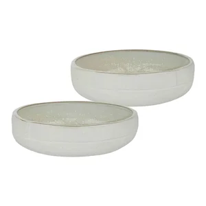 Bílé kamenné misky sada 2 ks – ø 13,5 cm Sand Grain