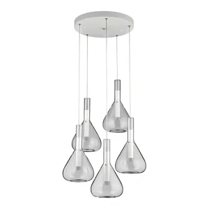 Bílé LED závěsné svítidlo Cipera CINQUE 55 cm