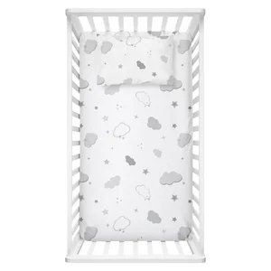 Bílé napínací prostěradlo do postýlky 70×120 cm Bulut Mijolnir – Renforcé bavlna