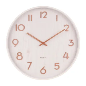 Bílé nástěnné hodiny Karlsson Pure Medium 40 cm