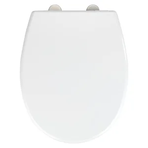 Bílé nerezové WC sedátko Wenko Vorno