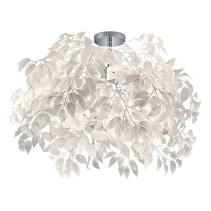 Bílé závěsné svítidlo Trio Pendant Leavy, 73 cm