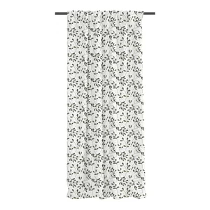 Bílo-zelený bavlněný saténový závěs 110×250 cm