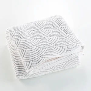 Bílobéžový set přehozu a povlaku na polštář Jersey 240×260 cm Cassandra