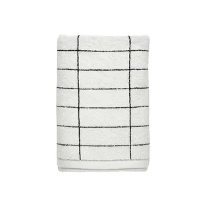 Bílý bavlněný ručník 50x100 cm Tile Stone Mette Ditmer Denmark