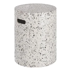 Bílý betonový odkládací stolek Kave Home Jenell, 35 cm