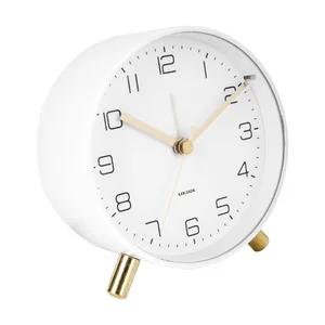 Bílý budík Karlsson Lofty Ø 11 cm